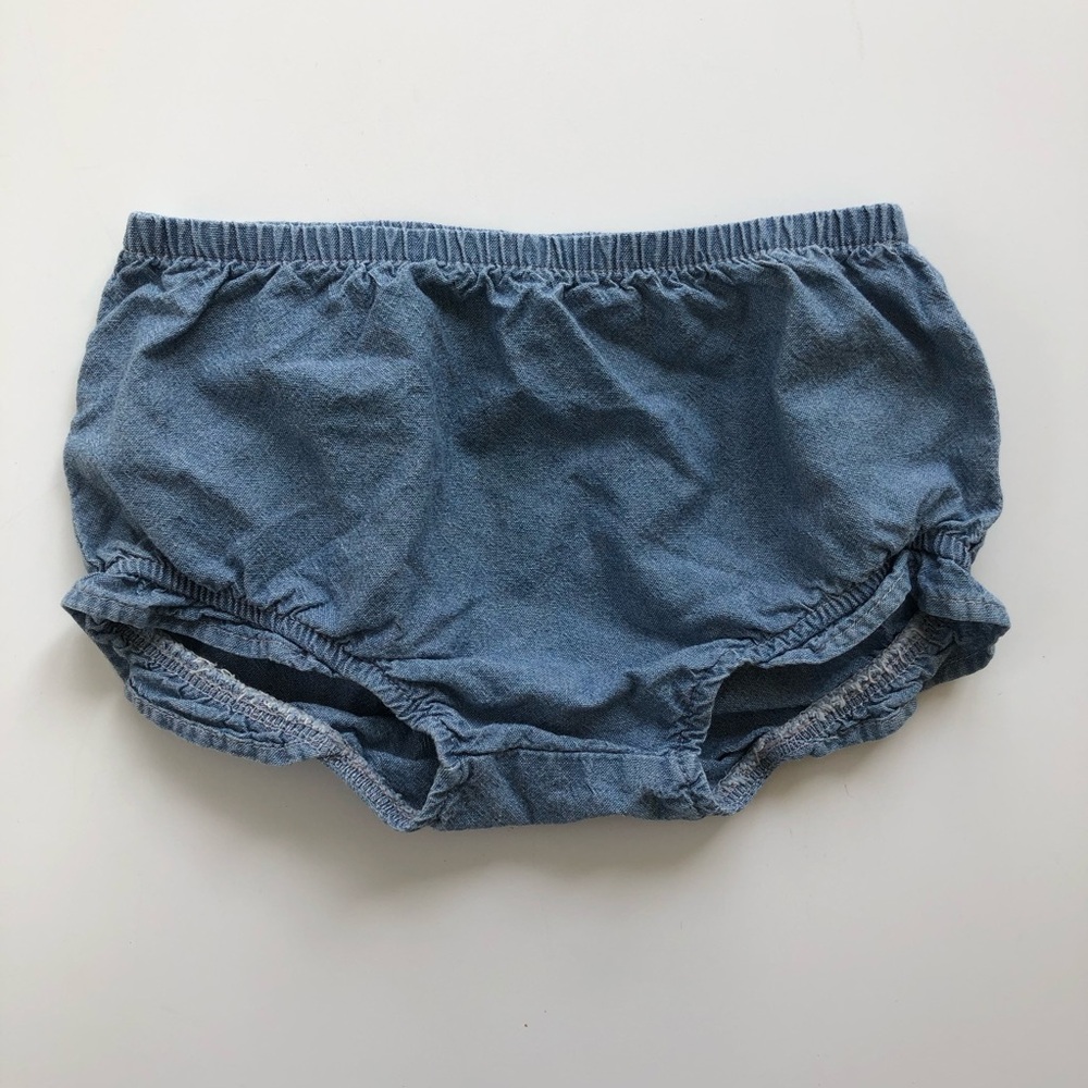 Carter’s Baby Girl Denim Ruffle Briefs Shorts Bloomers Sz 18 mo